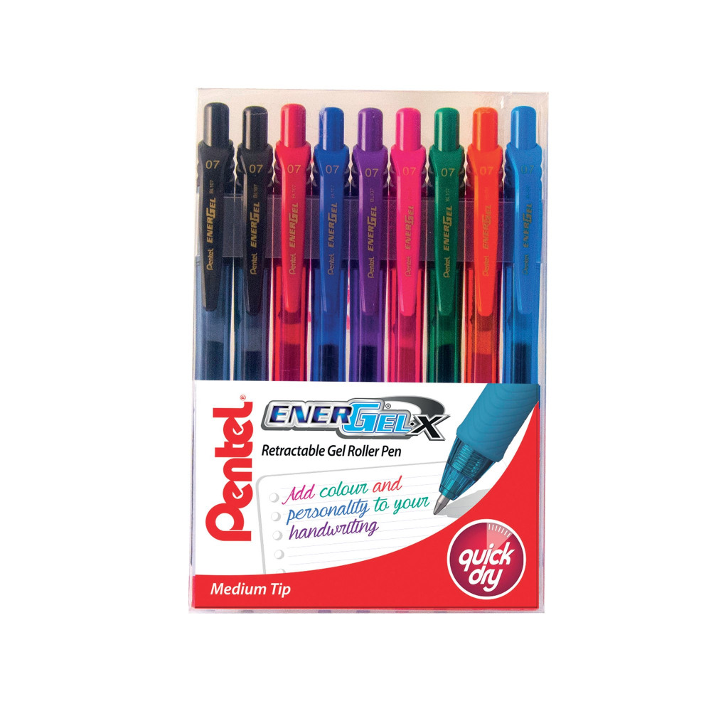 PENTEL ENERGEL PEN MED ASST PK9