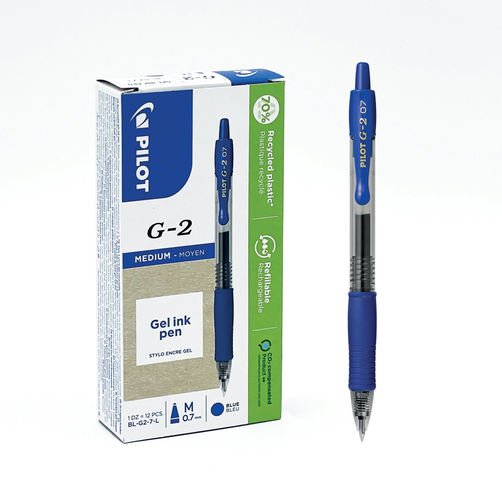 PILOT G2 07 RFLABLE BLUE BOX 12