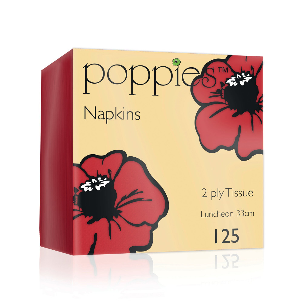 2PLY LUNCH NAPKIN 4F RED 33CM PK125