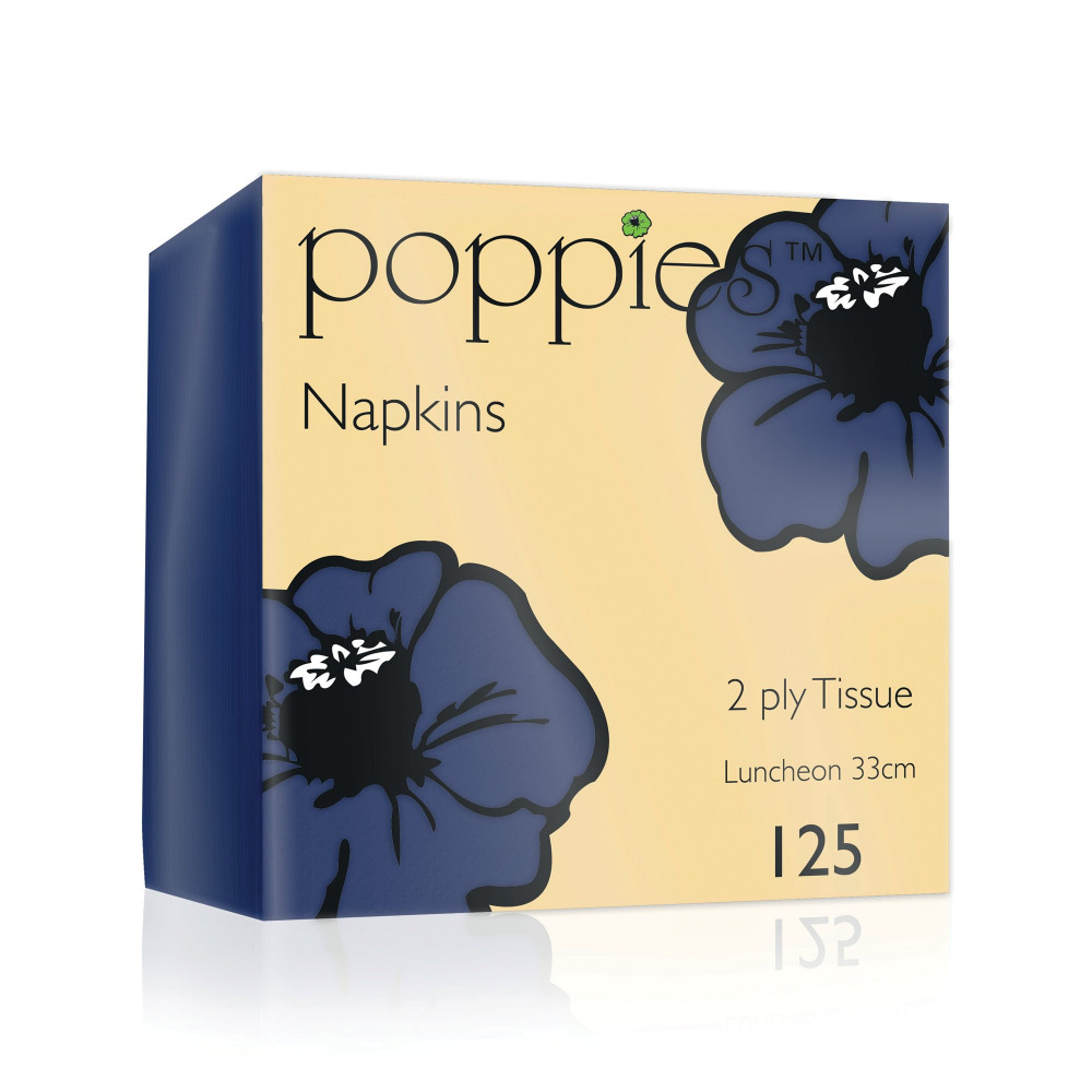 2PLY LUNCH NAPKIN 4F NVY 33CM PK125