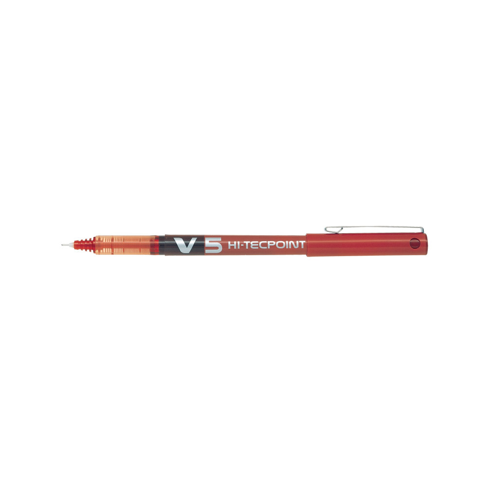 PILOT V5 LIQUID INK PEN RED BOX 12