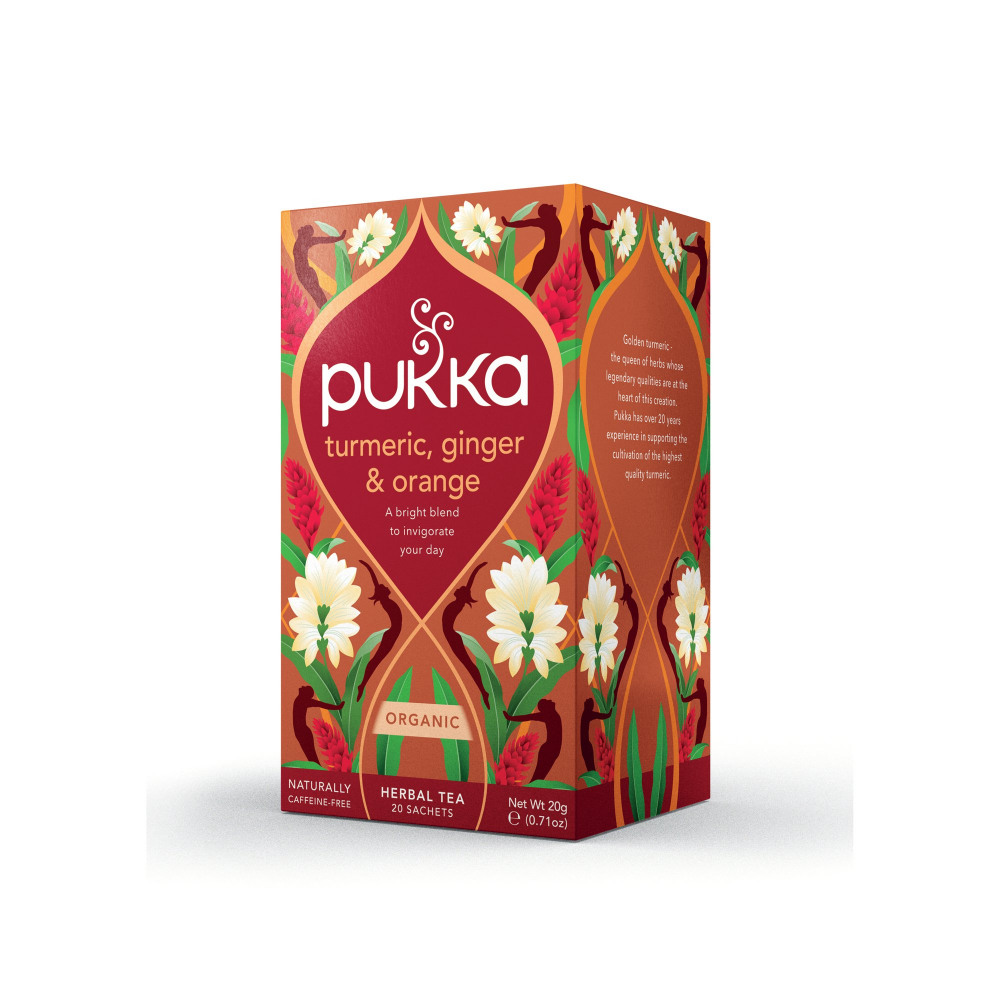 TURMERIC GINGER ORANGE TEA BAGS PK20