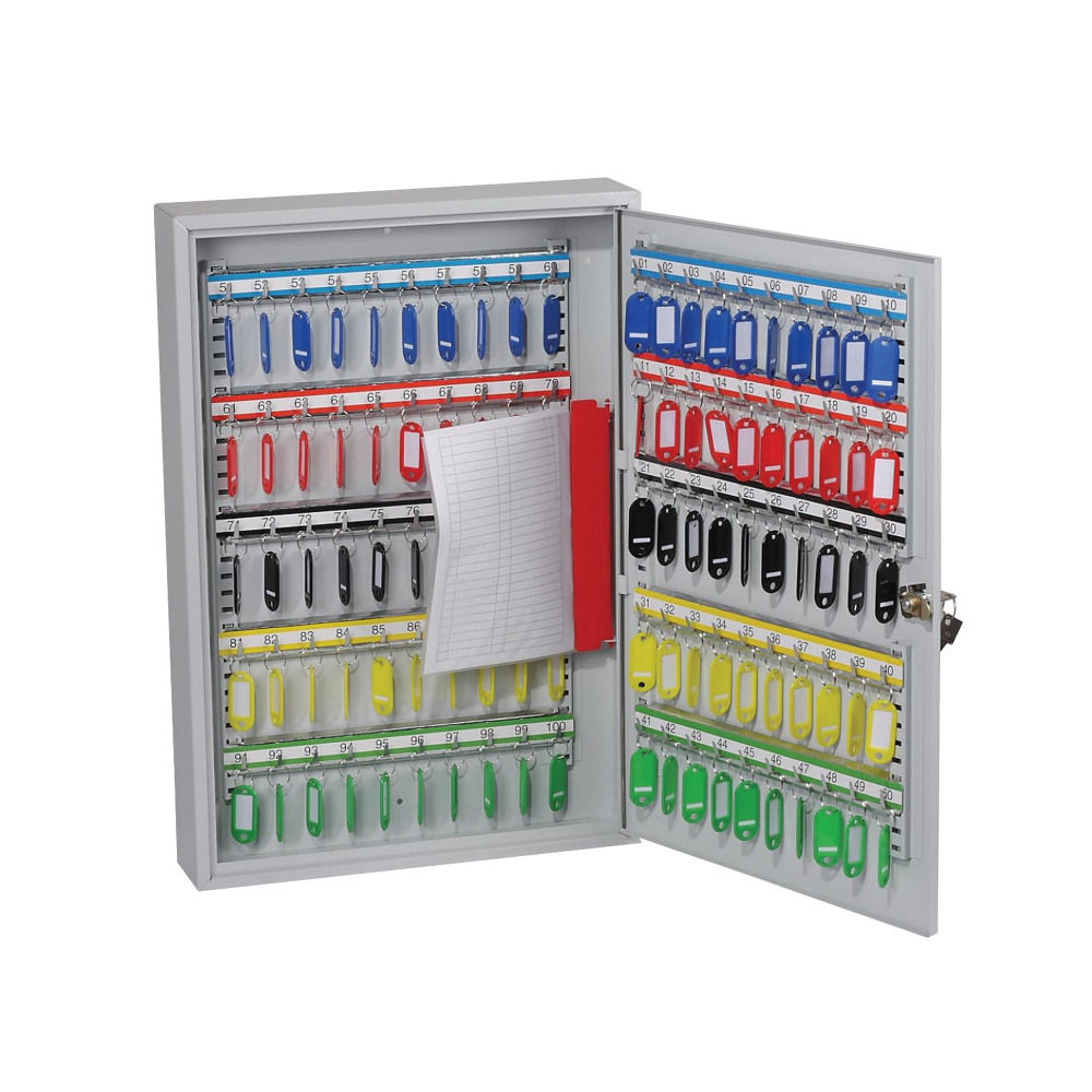 PHOENIX COM KEY CABINET 100 HOOK GRY