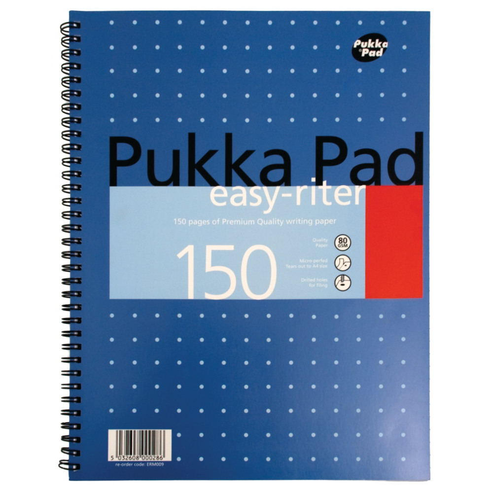 PUKKA WB NOTEPD EASY-RITE A4 WHT PK3