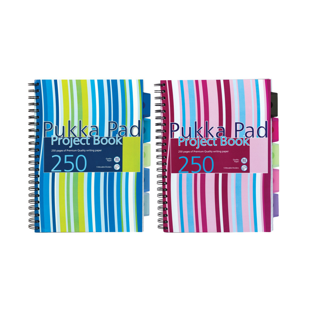 PUKKA PROJECT BOOK A4 BLU PNK PK3
