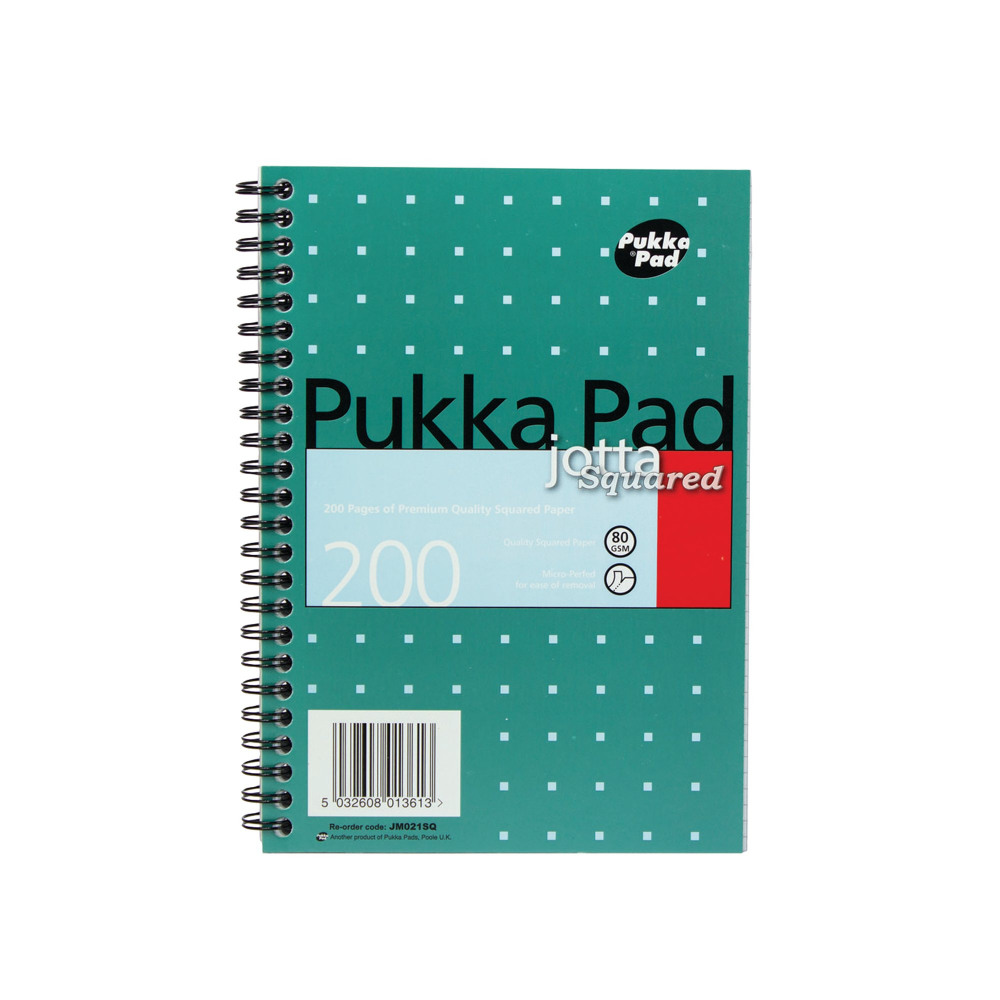 PUKKA METALLIC JOTTA A5 SQRD 5MM GN PK3