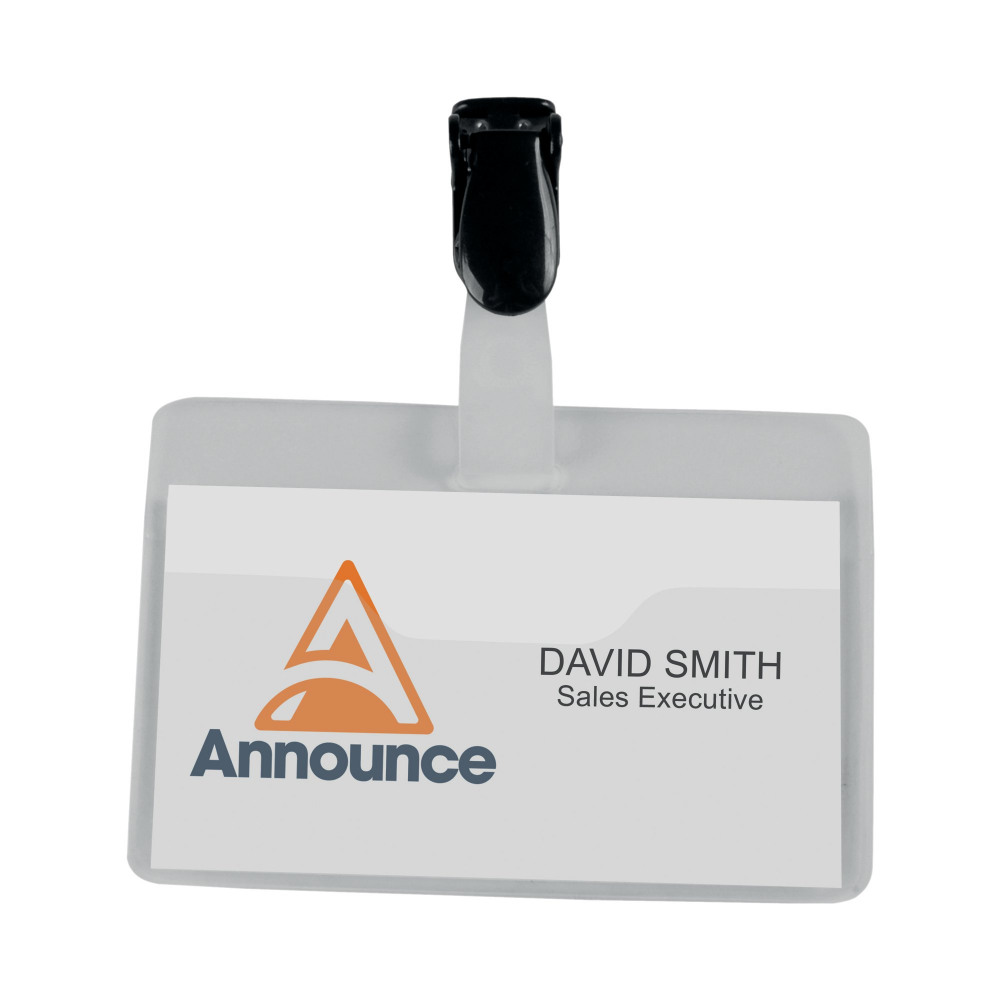 SECURITY NAME BADGE 60X90MM PK25