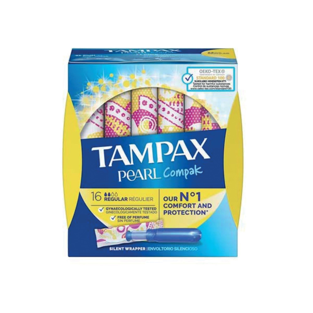 TAMPAX COMPAK PEARL REG TMP BX16 PK4