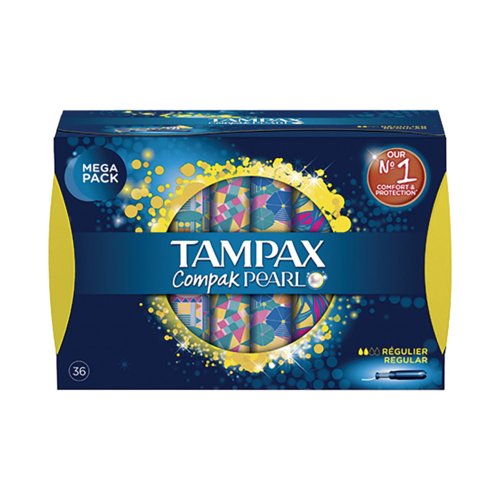 TAMPAX COMPAK PEARL REG TAMPONS PK36