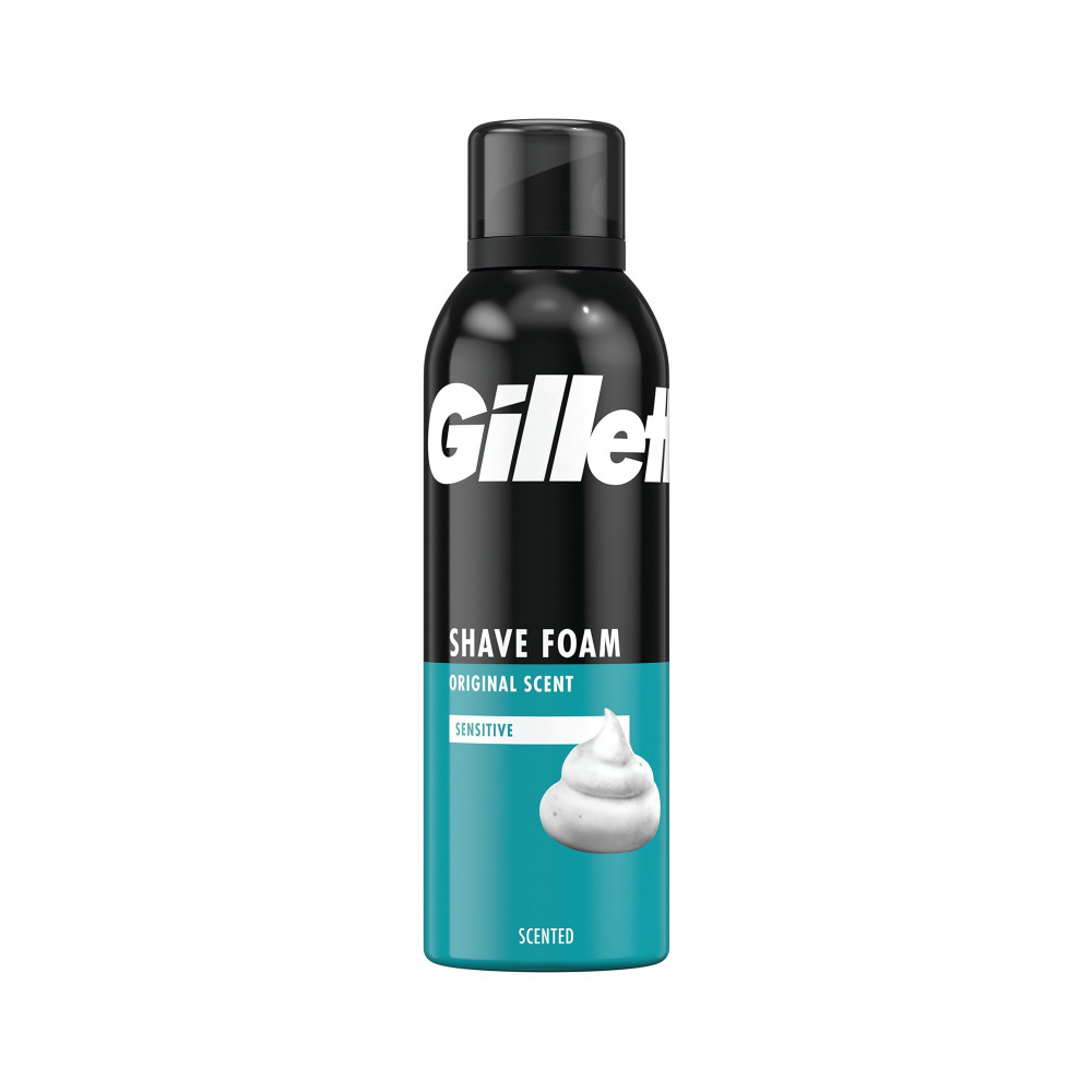 GILLETTE SHAVE FOAM SENS 200ML PK6