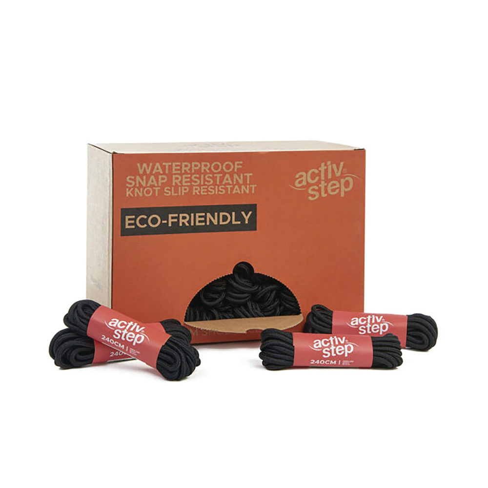 HIGH LEG BOOT LACES BLACK 240CM PK50
