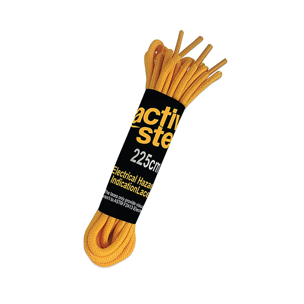 225CM BOOT LACE HAZARD YELLOW PK10