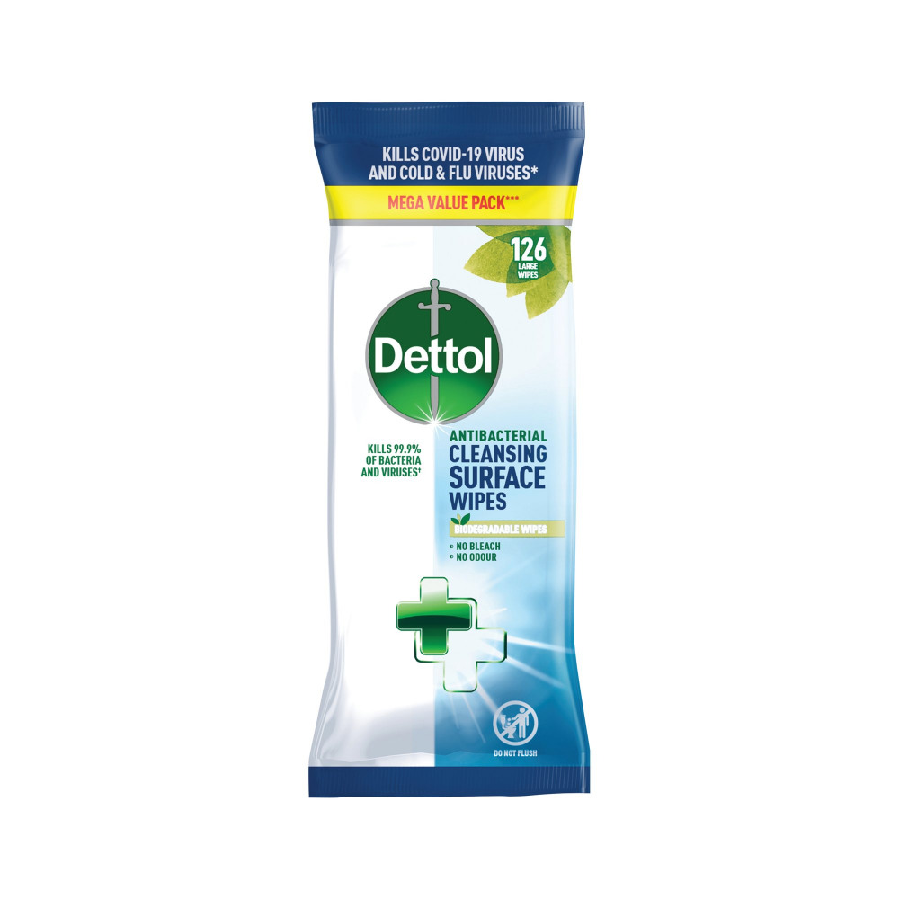 DETTOL ANTIBAC CLEANSING WIPES PK126
