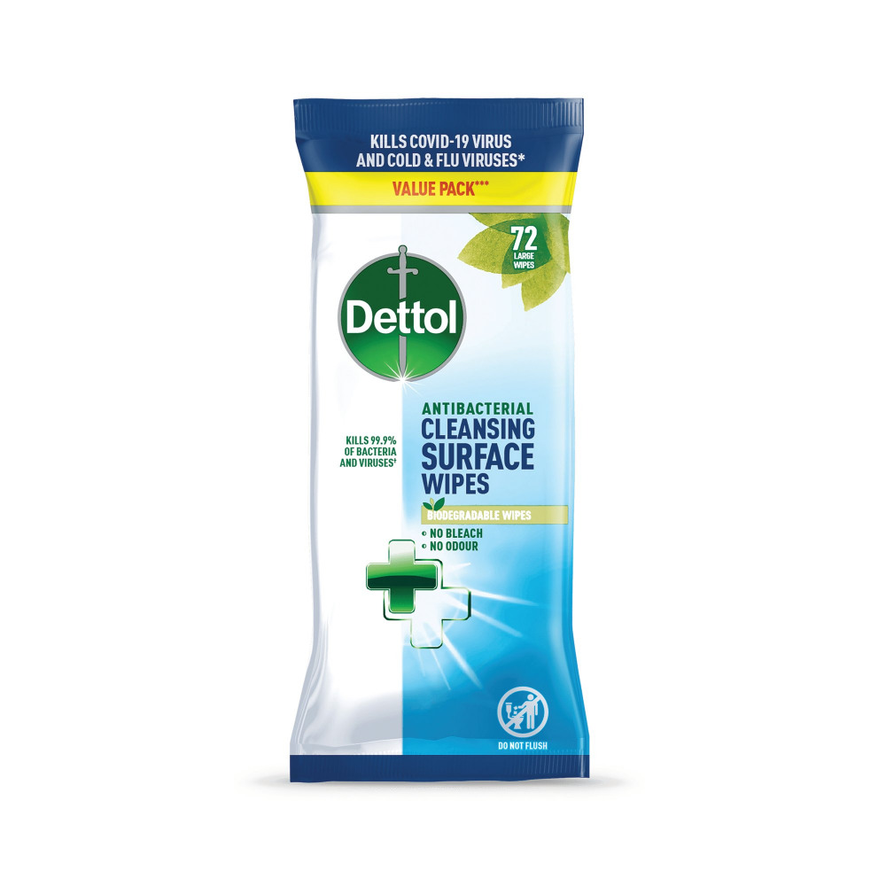 DETTOL ANTIBAC WIPES X72 WIPES PK6