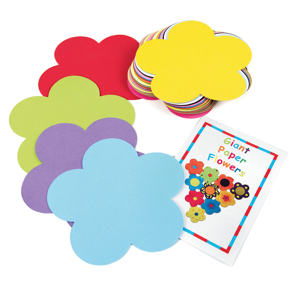 GIANT PAPER FLOWERS ASSORTED PK100