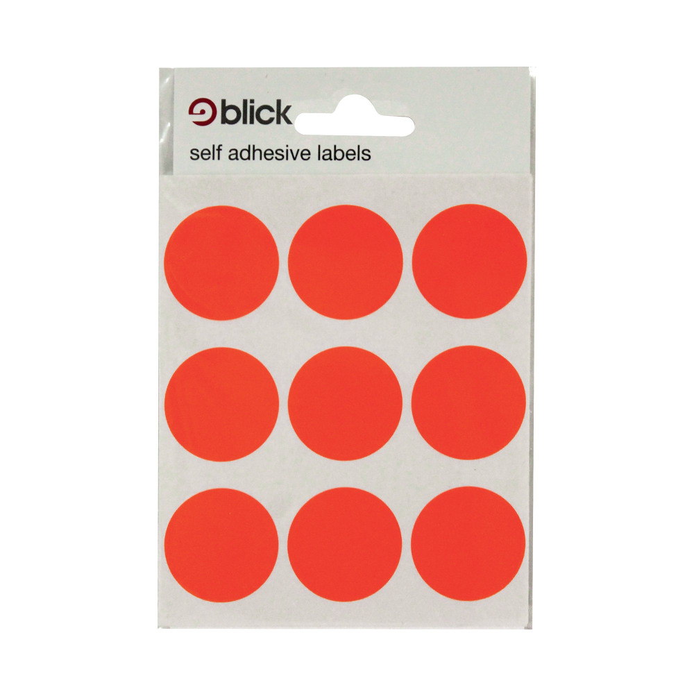 BLICK COLOURED LABELS 29MM RED PK720