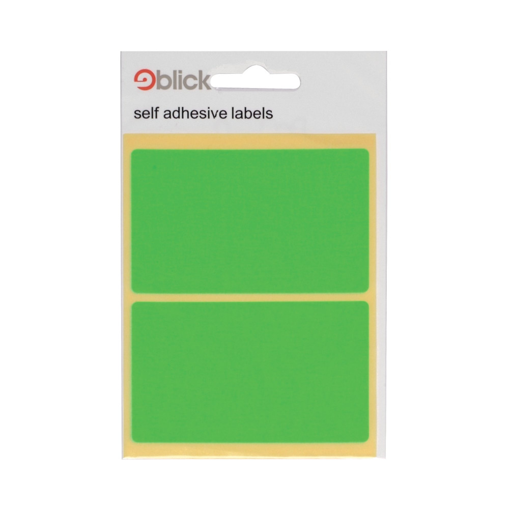 BLICK GREEN LBL FLURECNT BAG 50X80MM
