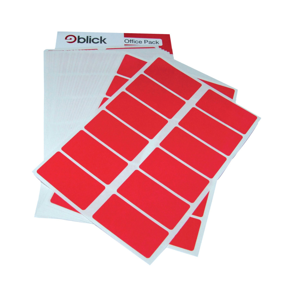 BLICK COL LABEL FP 25X50 RED PK320