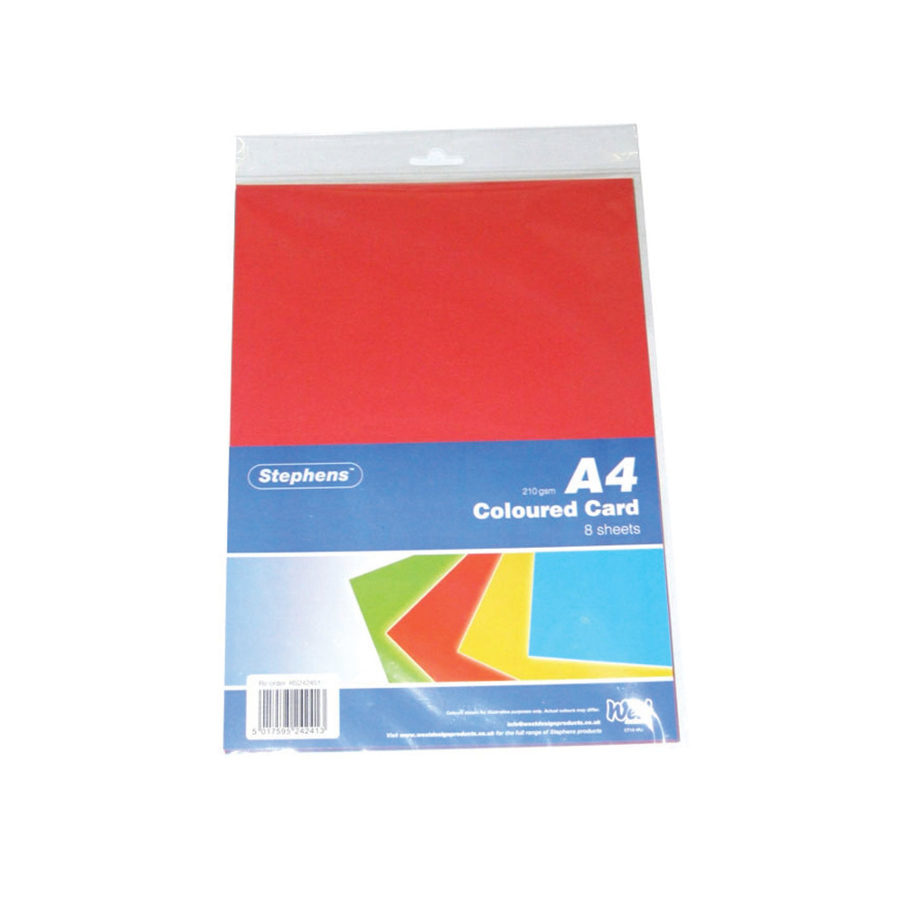 STEPHENS AST A4 CARD SHT 8X10 PK80