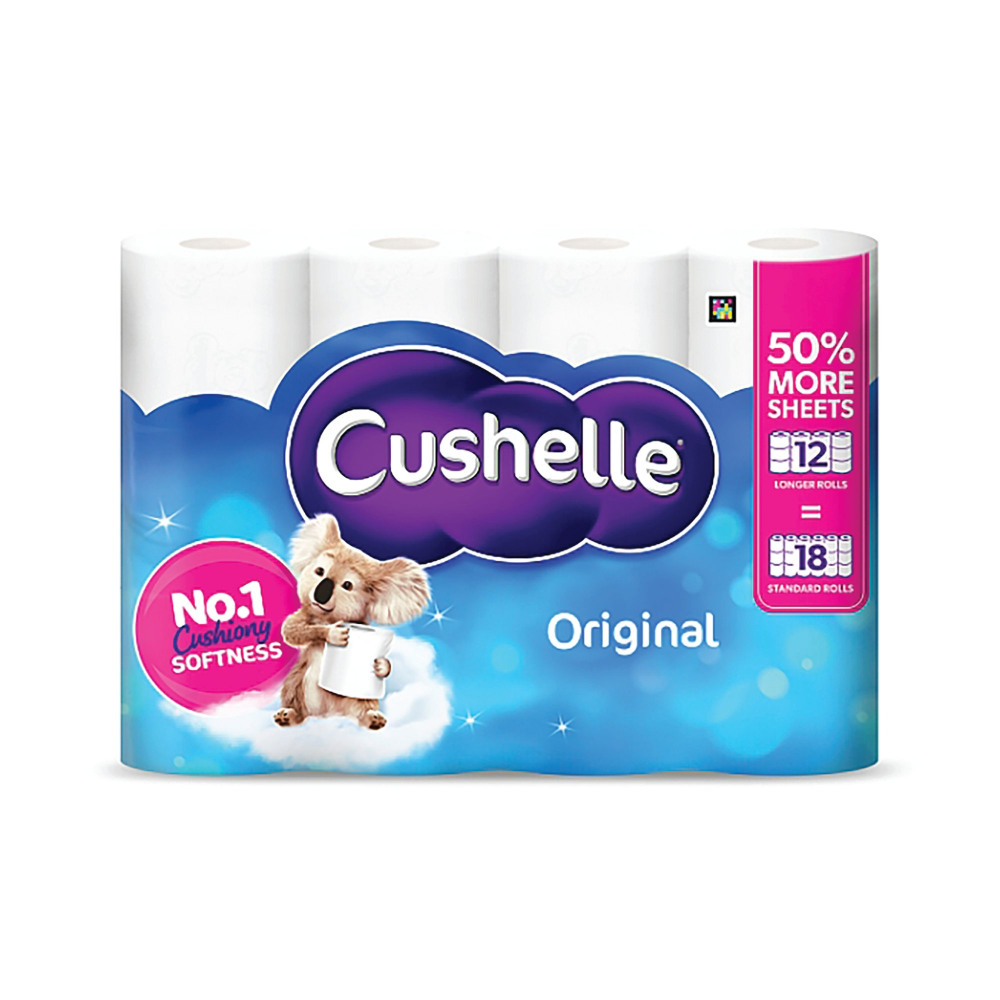 CUSHELLE ORIGINAL TOILET ROLL PK12 CUSHELLE ORIGINAL TOILET ROLL PK12