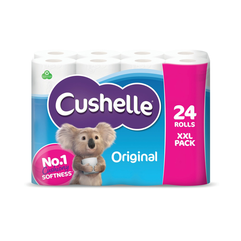 CUSHELLE TOILET ROLL WHITE XXL PK24