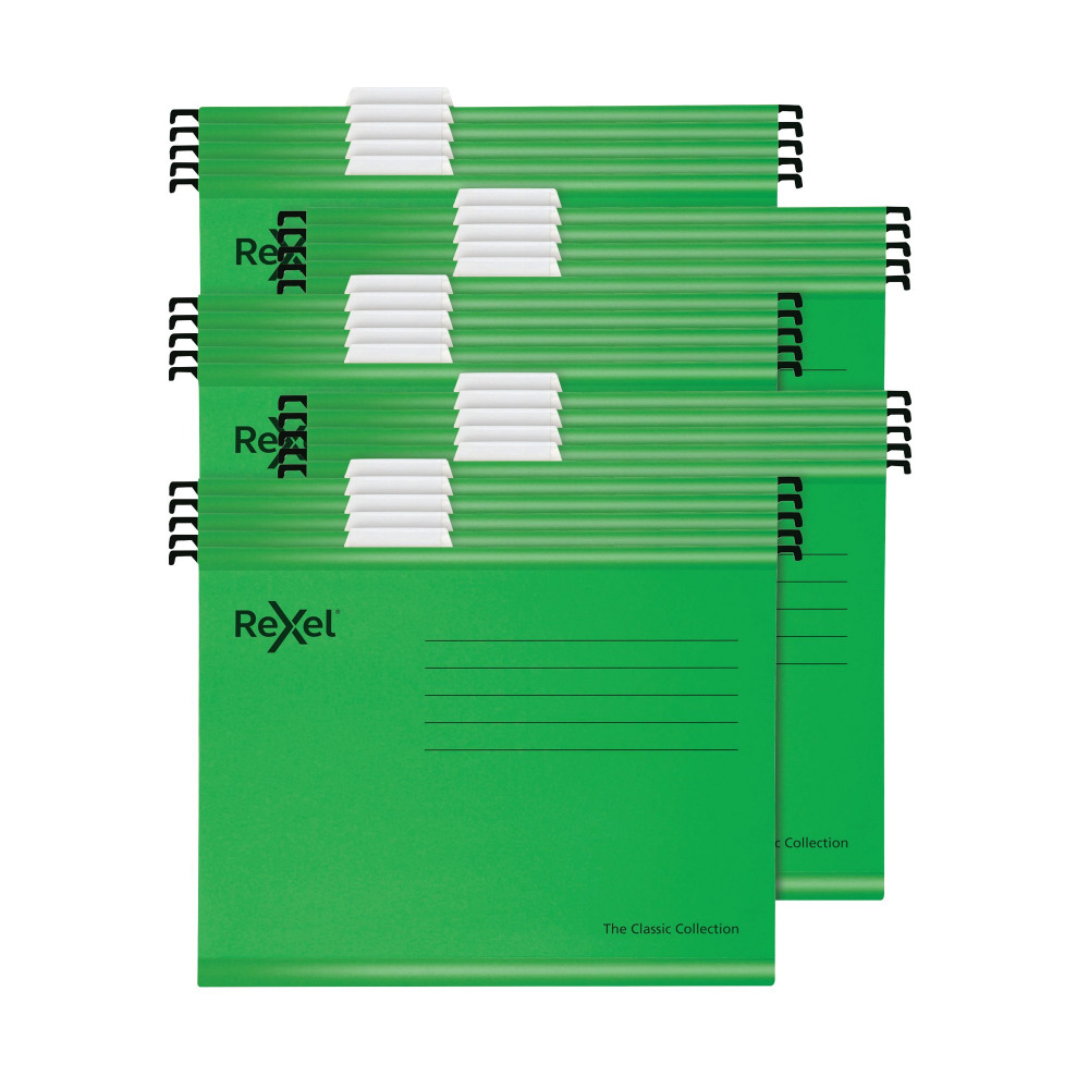 REXEL GRN A4 CLASSIC SUSP FILES PK25