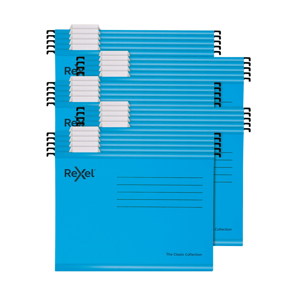 REXEL CLASSIC BLUE SUSP FILES PK25