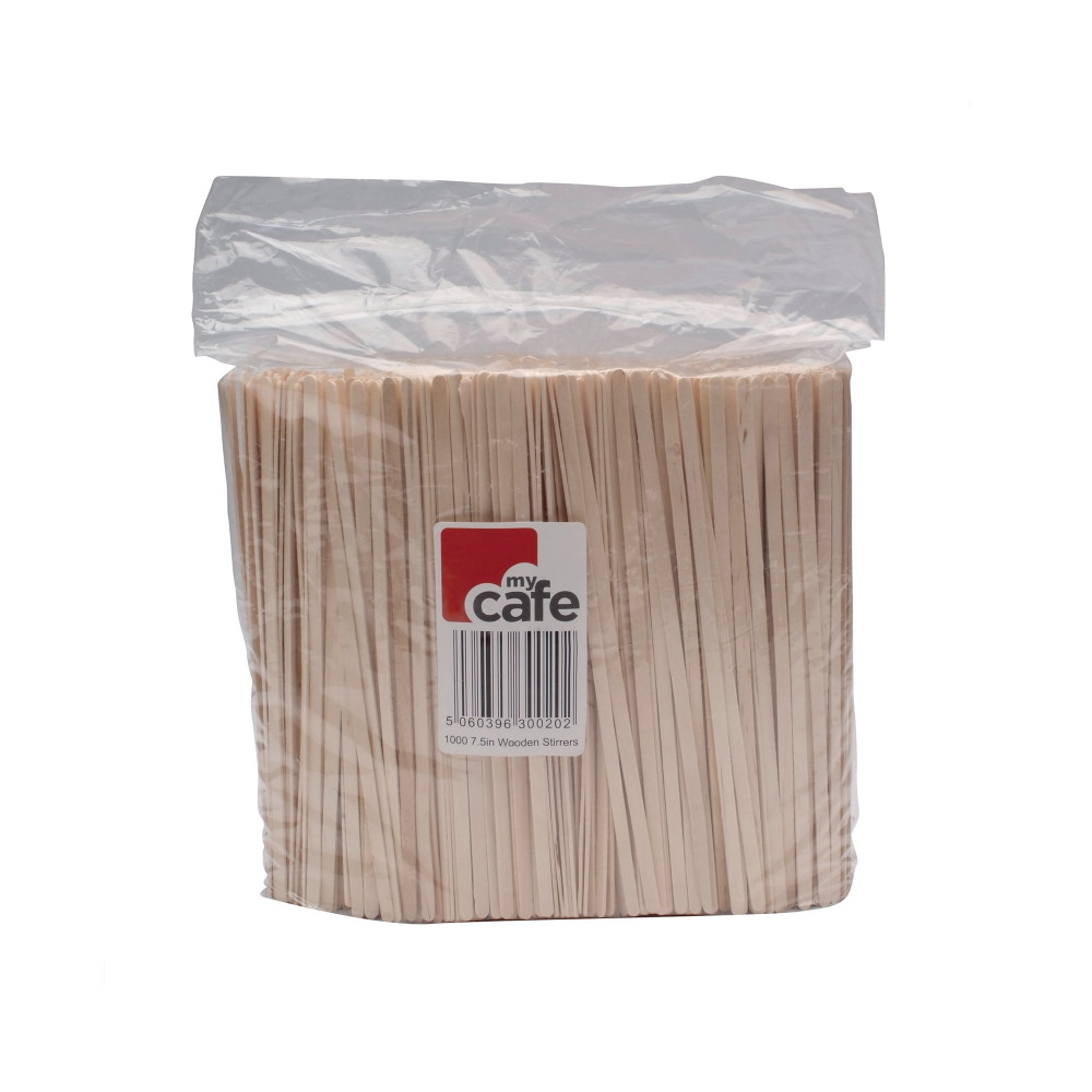 WOODEN COFFEE STIRRERS 7 INCH PK1000
