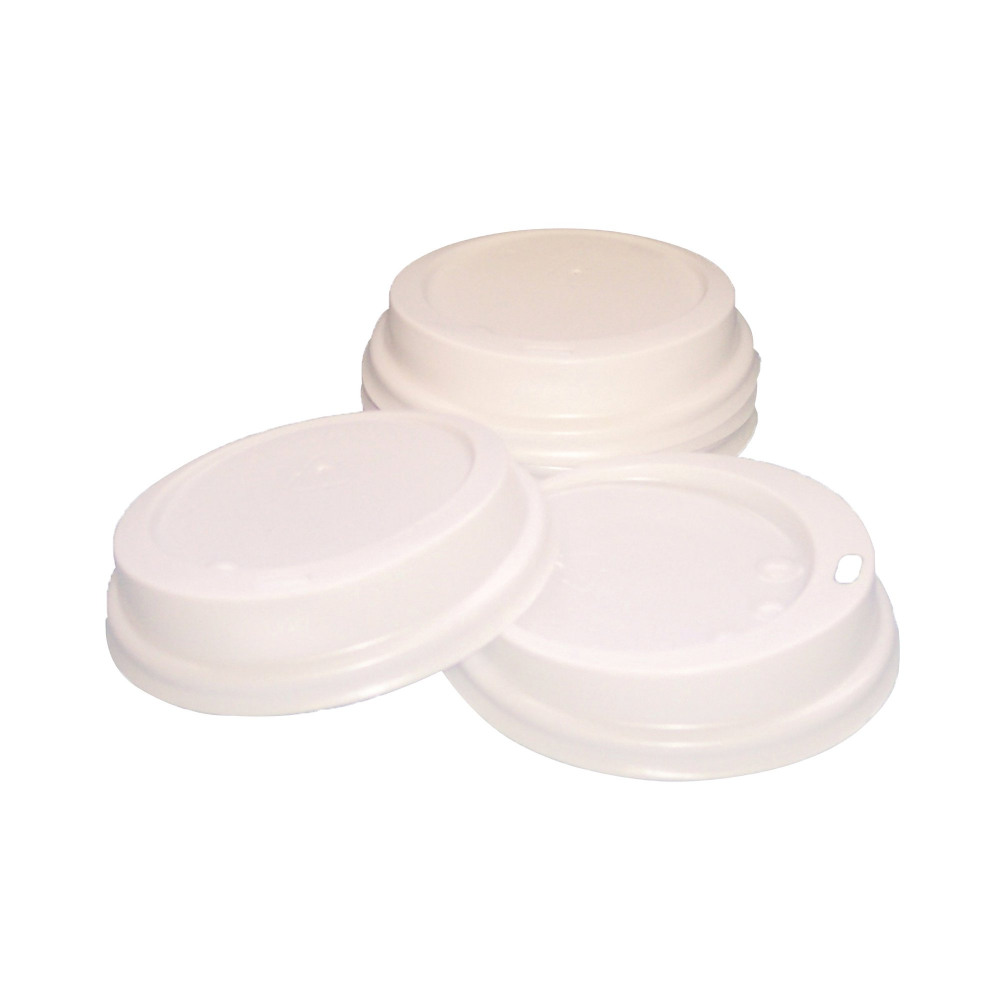 25CL PAPER CUP LIDS WHITE PK100