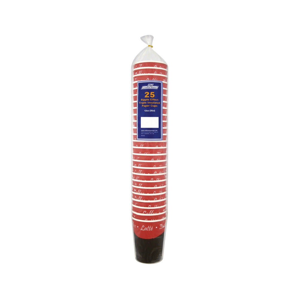 35CL RIPPLED WALL HOT CUPS PK25