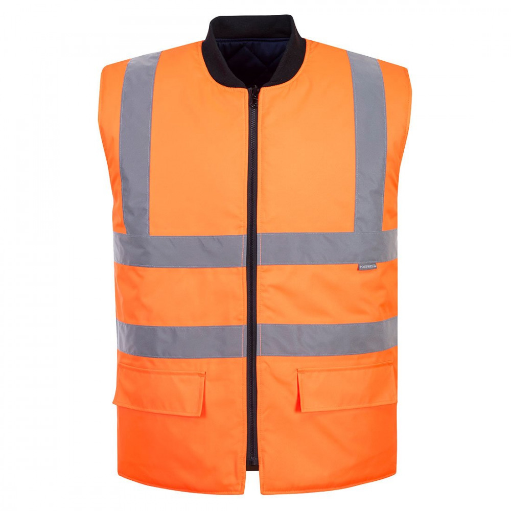 HI-VIS REVERSIBLE BODYWARMER ORG 5XL