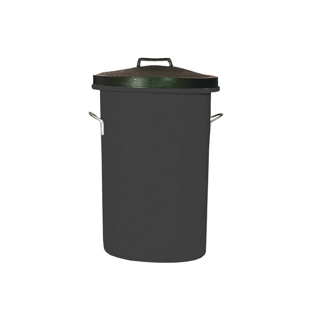 HD STORAGE BIN WITH LID/HANDLES BLK