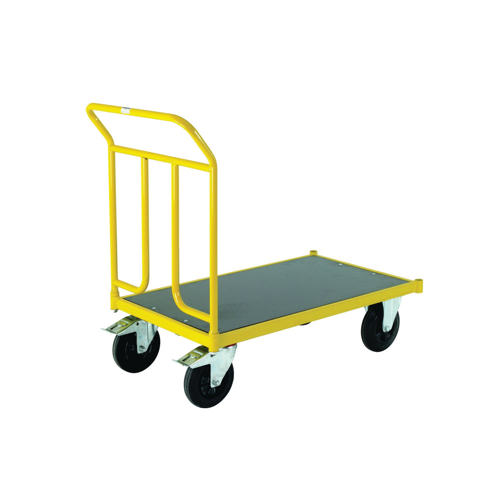 PLATFORM TRUCK W/ONE END YLW/BRN