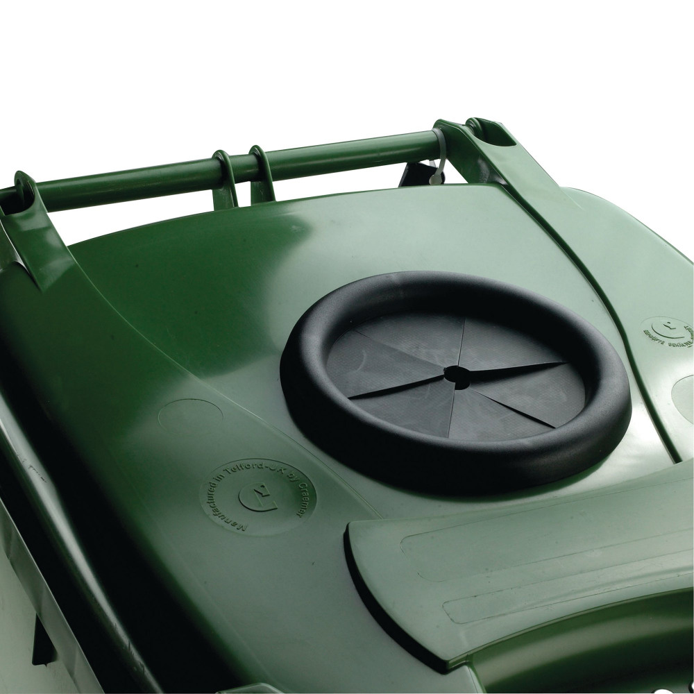 240L GRN LOCK BOTTLE WHEELIE BIN
