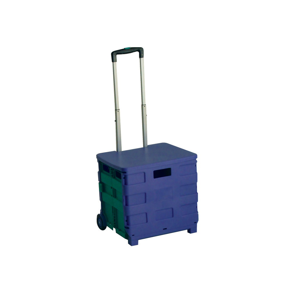 FOLD CONT TROLY/LID BLU/GRN