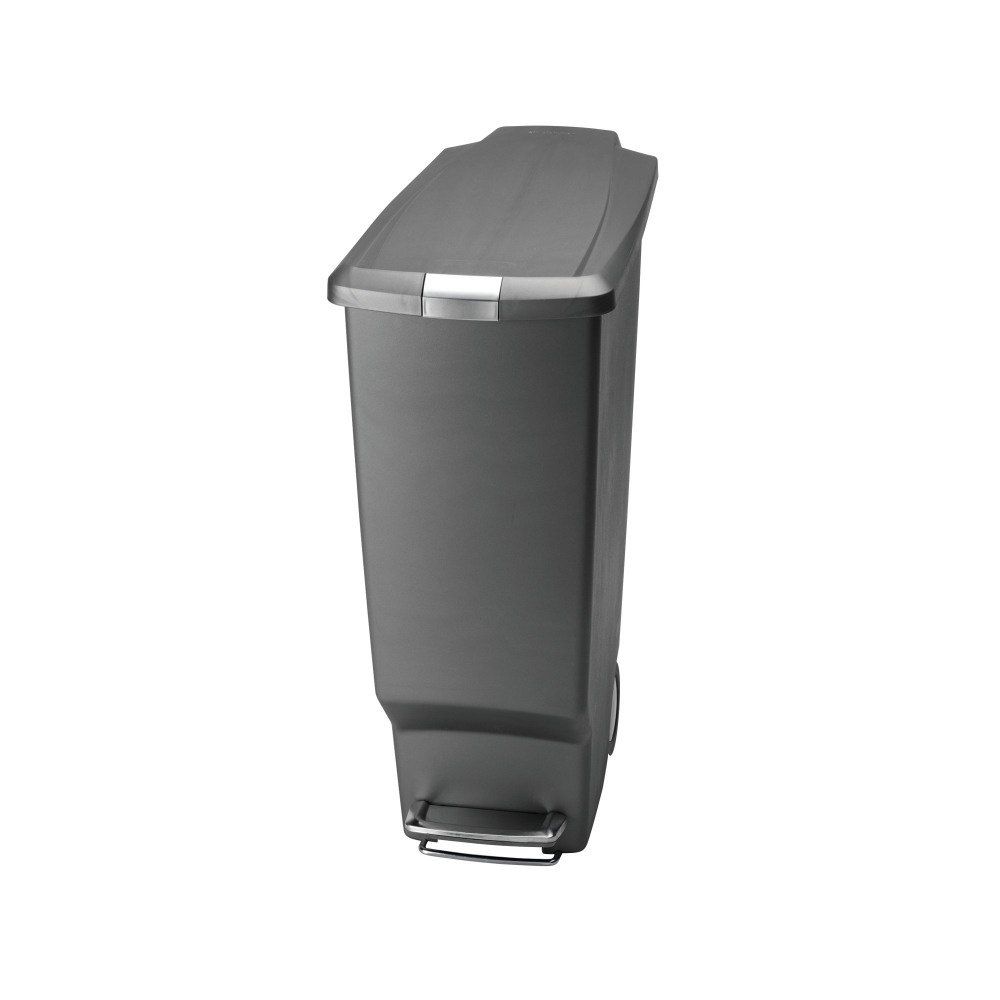 SLIM GREY PEDAL BIN 40L 382650