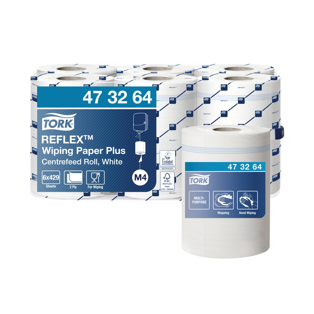 TORK REFLEX CENTREFEED ROLL 2PLY P6