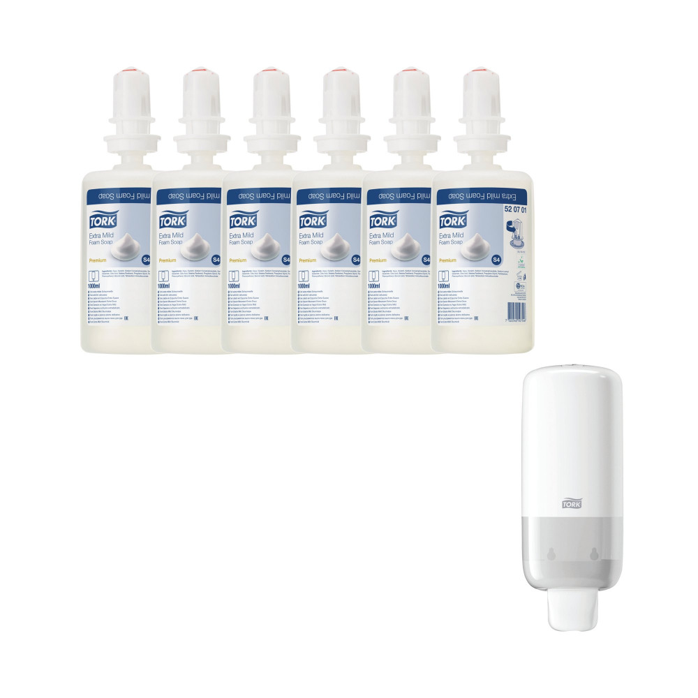 TORK XMILD FOAM SOAP 1L PK6 FOC DISP