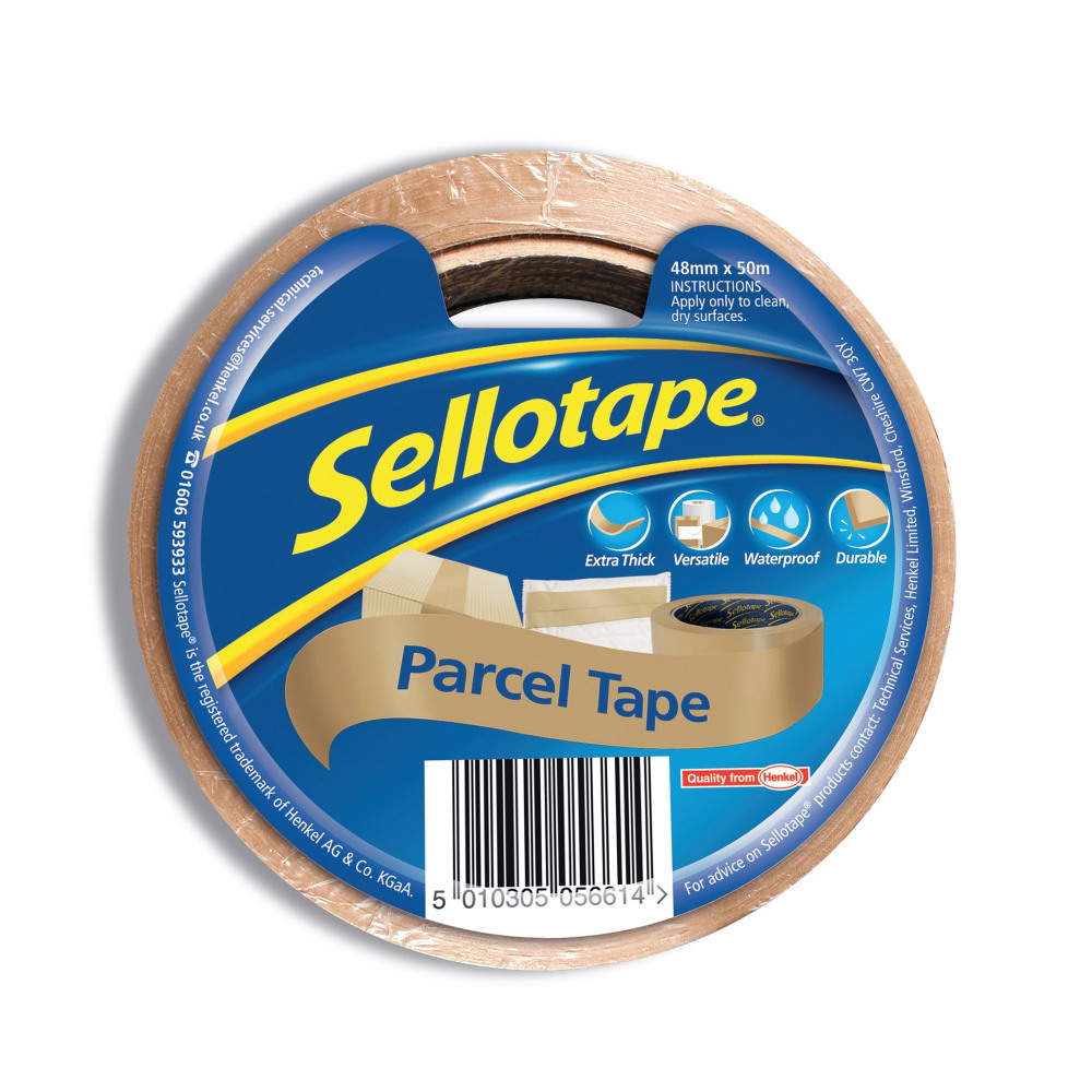 SELLOTAPE PARCEL TAPE BROWN PACK 8