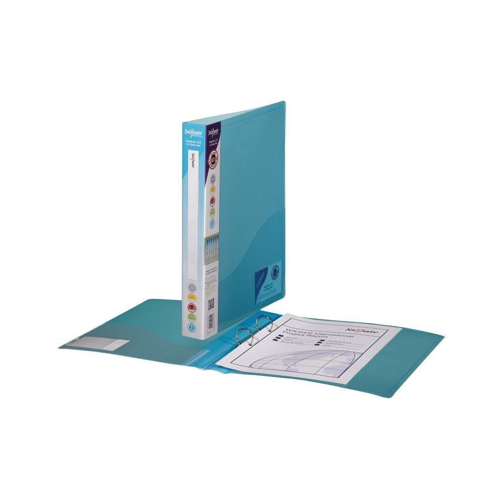 SNOPAKE PP RNG BNDR A4 25MM BLU PK10