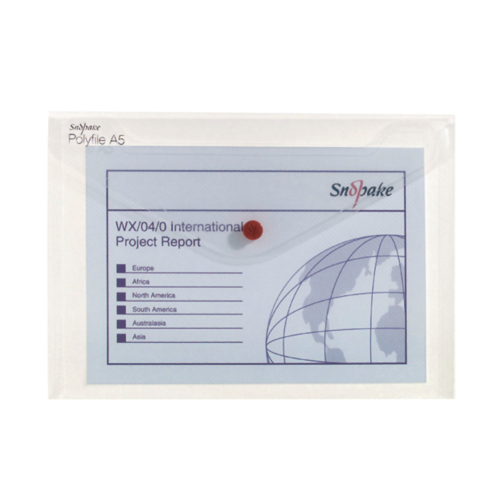 SNOPAKE POLYFILE CLASSIC A5 CLEAR