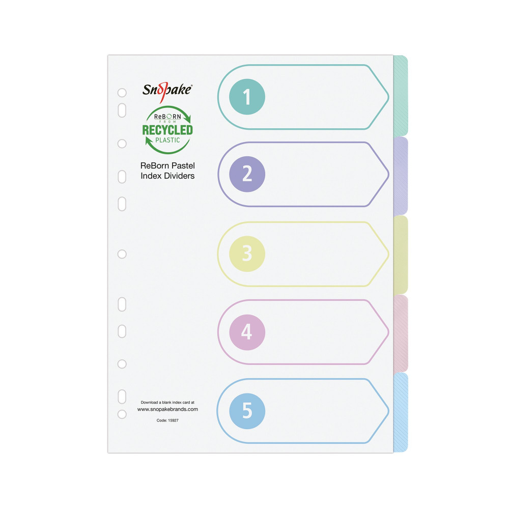 REBORN INDEX DIVIDERS 5-PART PK5