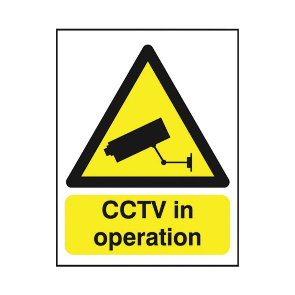 CCTV IN OPERATION PVC SIGN A5