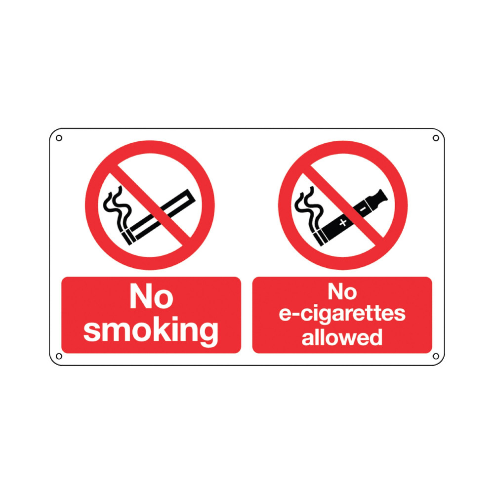 NO SMOKING E-CIGARETTES PLAS 100X250