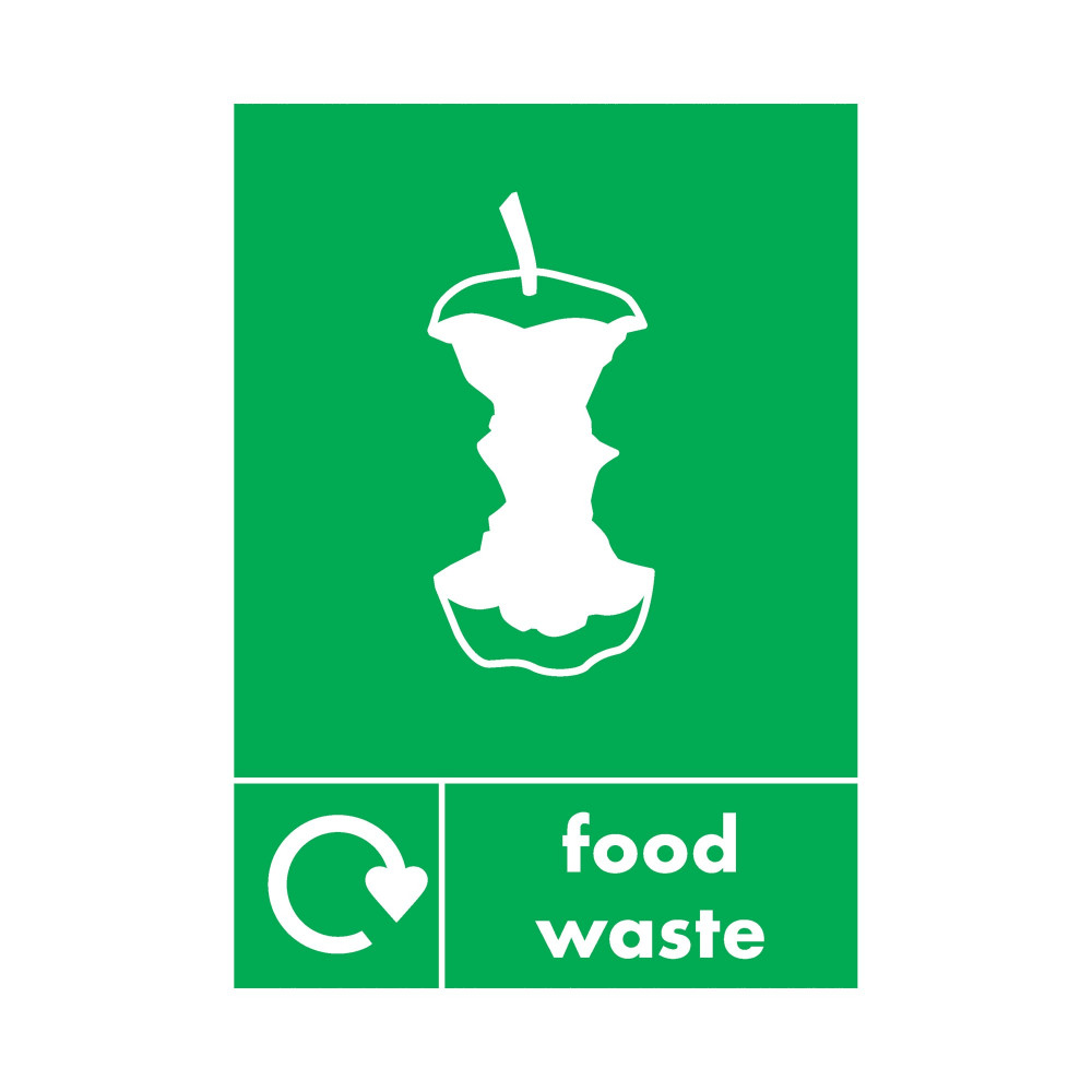A5 SIGN FOOD WASTE PACK OF 5