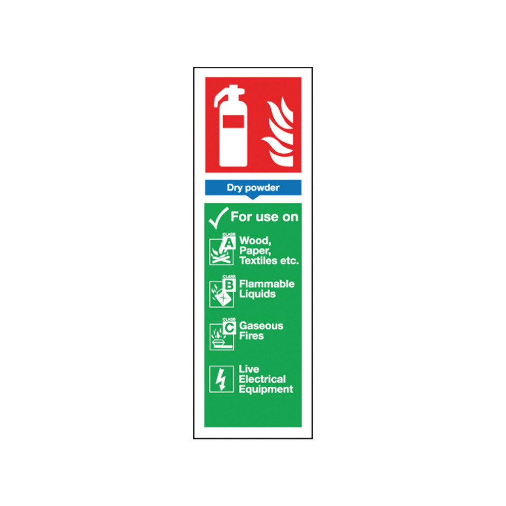 SIGN FIRE EXTGR DRY PWDR S/A 300X100