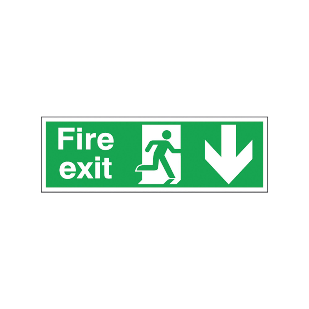 FIRE EXIT DOWN 150X450MM S/A E100A/S