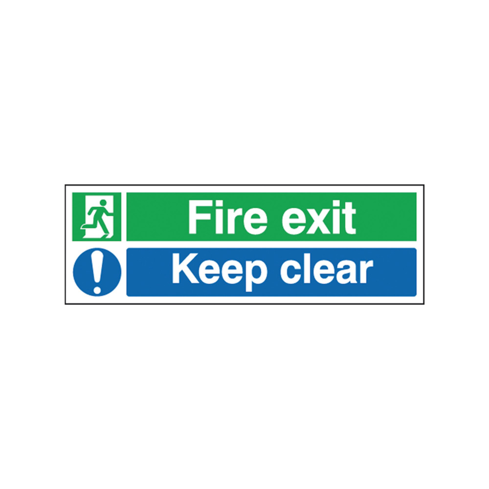 FIRE EXIT KEEP CLEAR 15X45 S/A