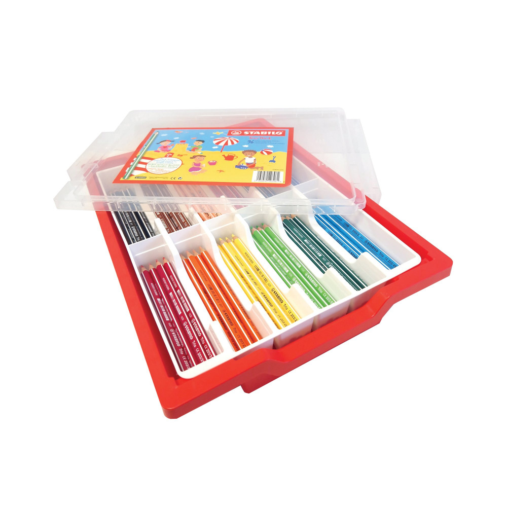 STABILO TRIO THICK COLG PCL AST PK96