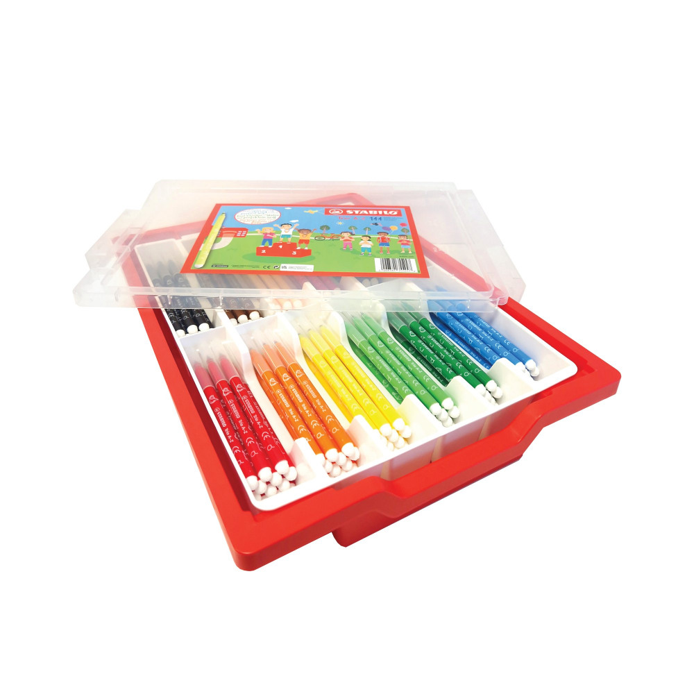 STABILO TRIO A-Z FELT TIP AST PK144